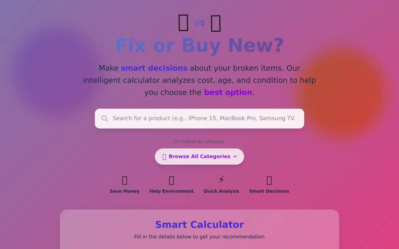 Fix or Buy New screenshot