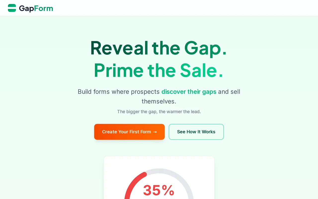 GapForm screenshot