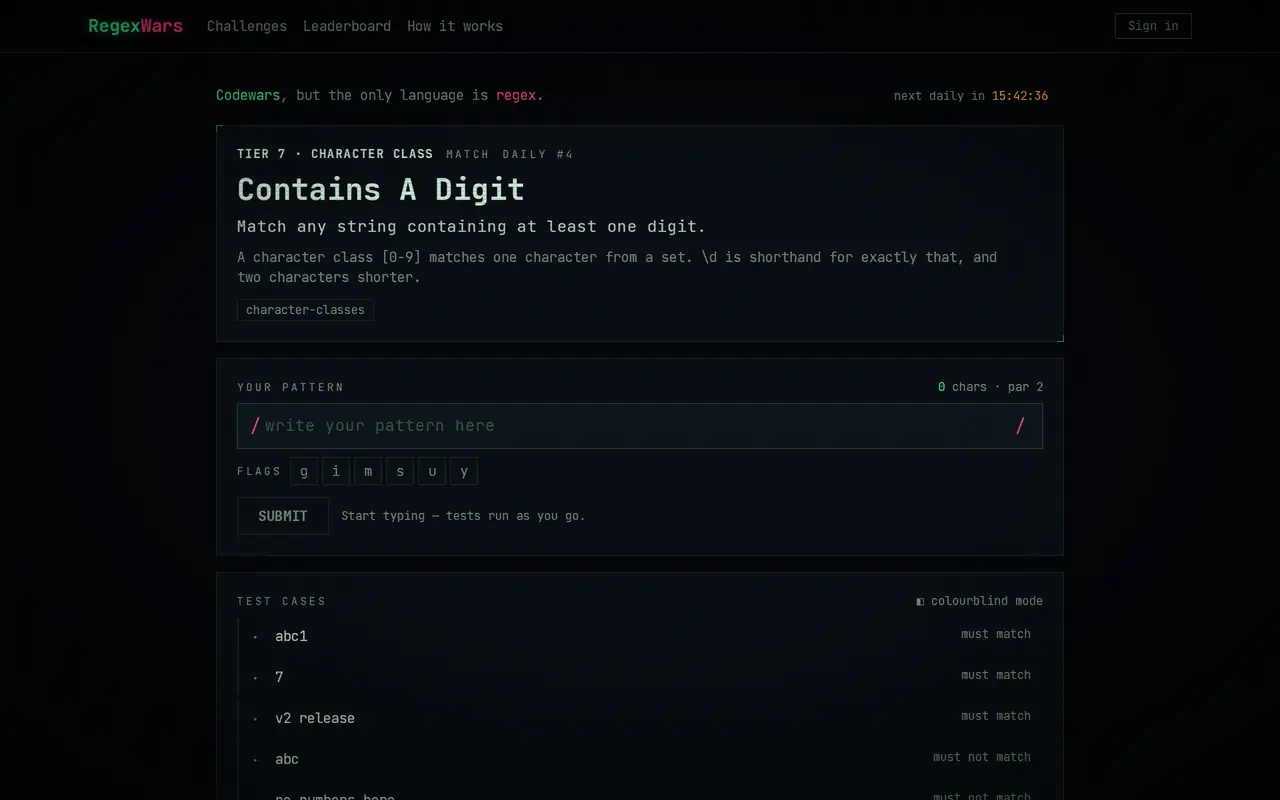 Regex Wars screenshot