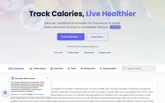 SlimCalories screenshot