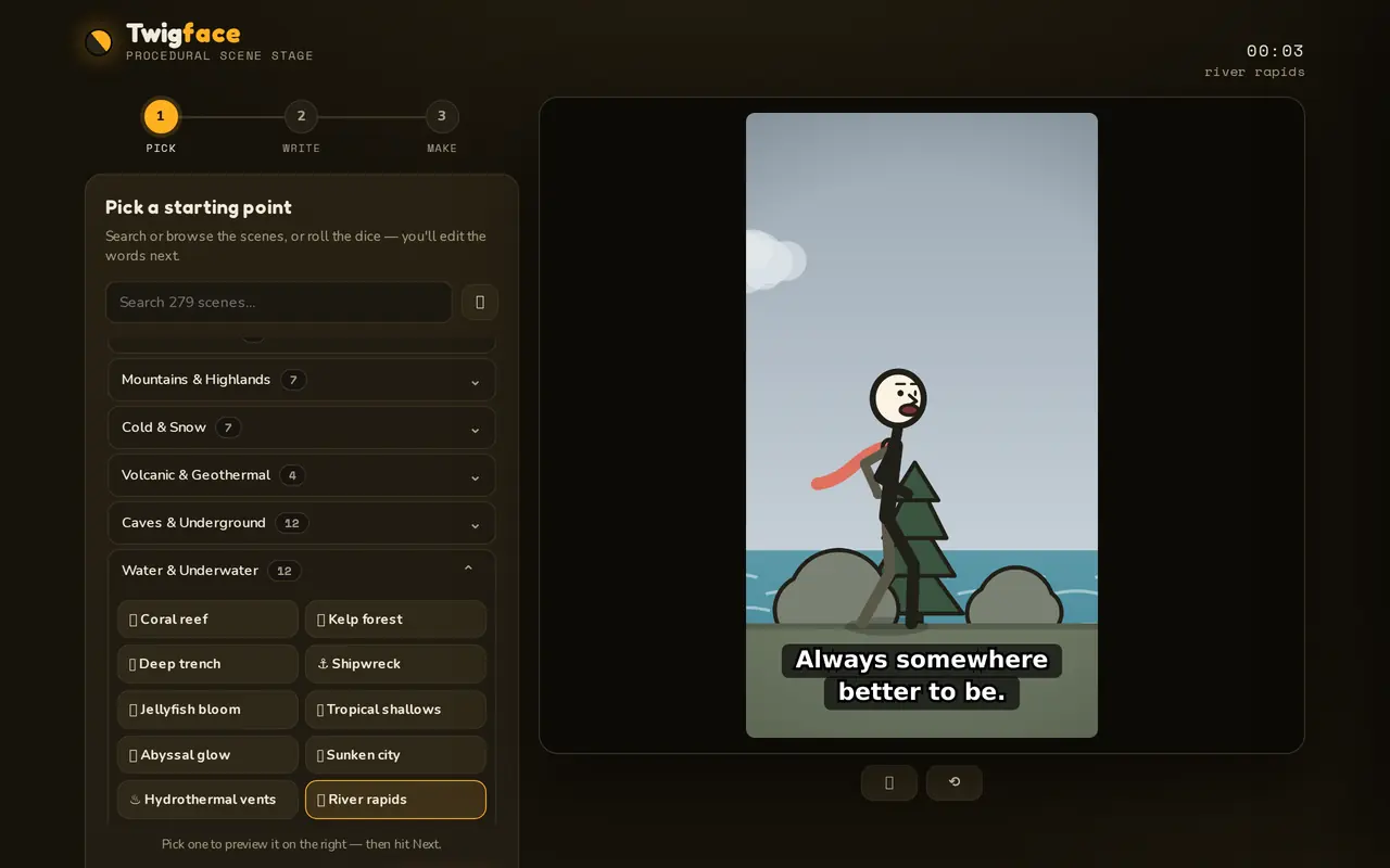 Twigface screenshot